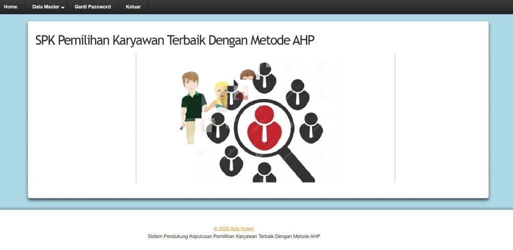 Download Aplikasi SPK Metode AHP berbasis web 